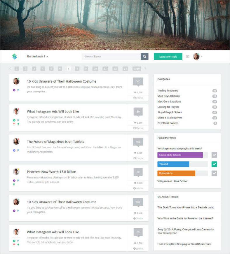 template forum wordpress free