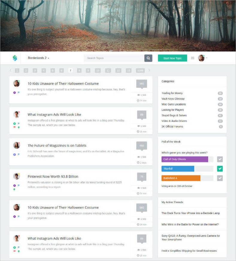 Forum Templates Themes Free Premium