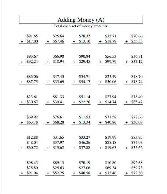 sample-money-adding-template