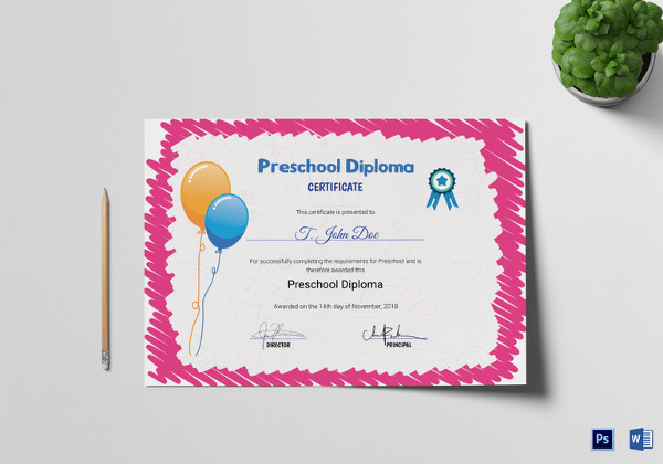 sample preschool completion certificate