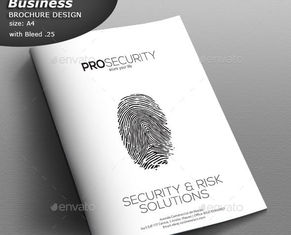 security brochure design template