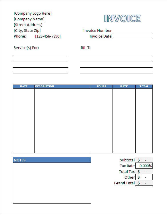 INVOICE FOR SERVICES TEMPLATE microsoft word templates free download