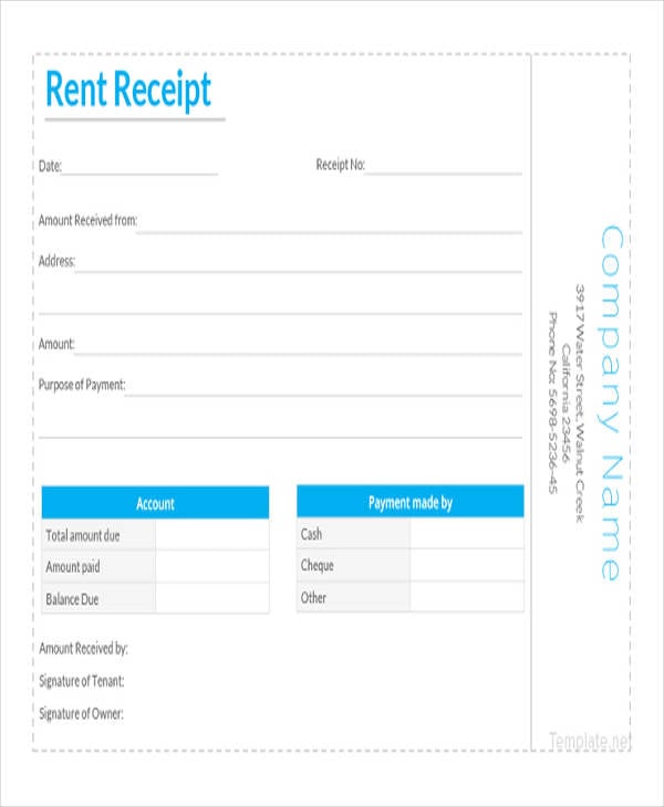 simple rent receipt template1