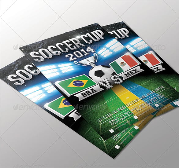 soccer cup psd flyer template