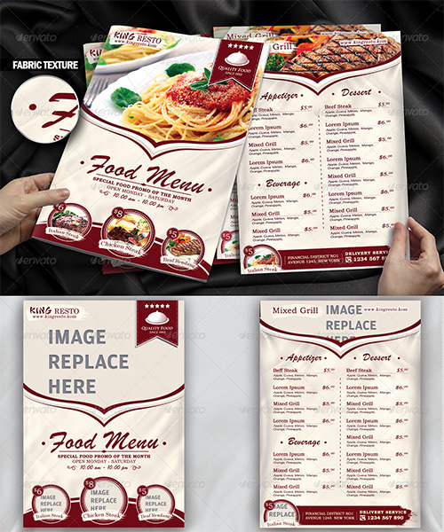 special food menu flyer