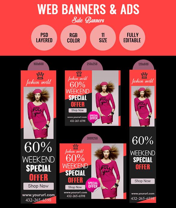 special sale offer banner ads psd files download