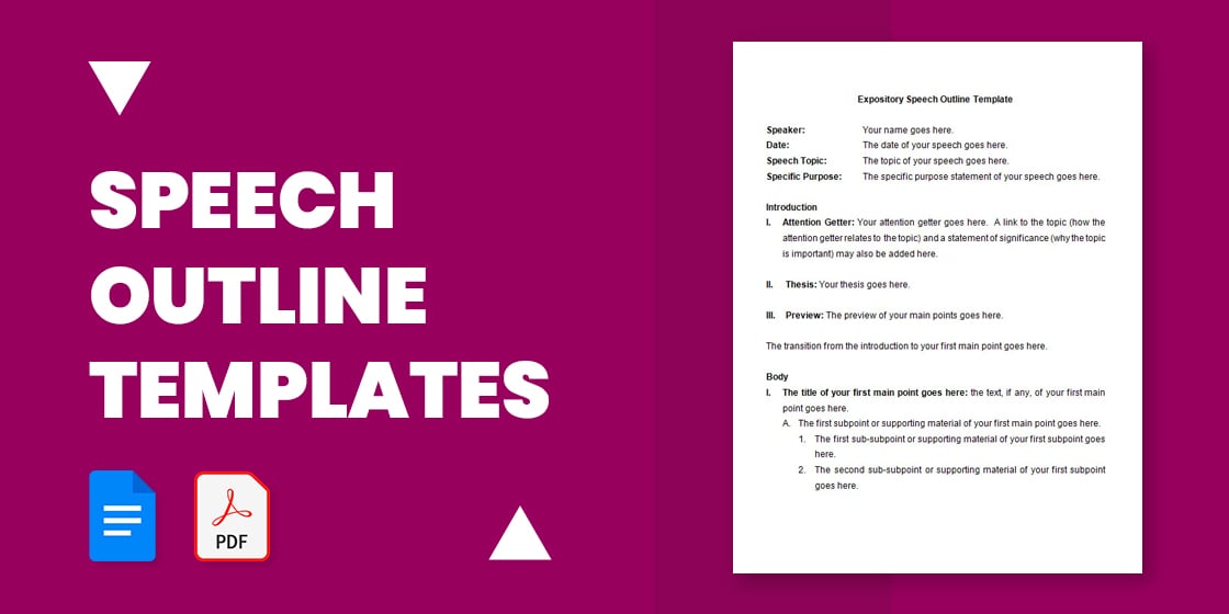persuasive speech outline template pdf