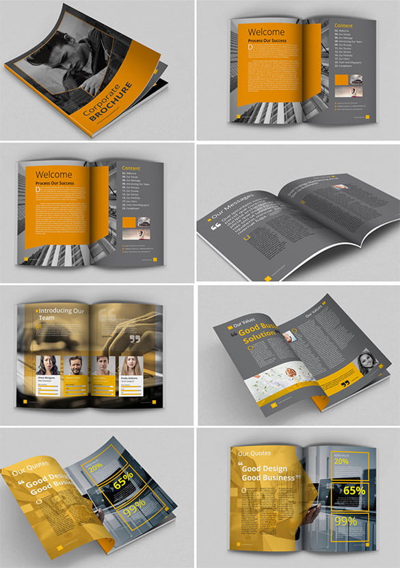 standard brochure size corporate multipurpose