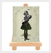 steampunk art artist trading card
