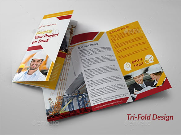 stylish brochure template for construction company