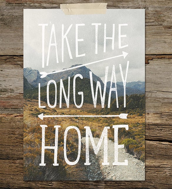 take the long way a4 downloadable template