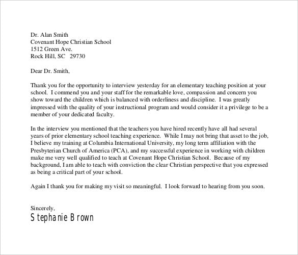 Thank You Letter To Teacher 12 Free Word Excel Pdf Format