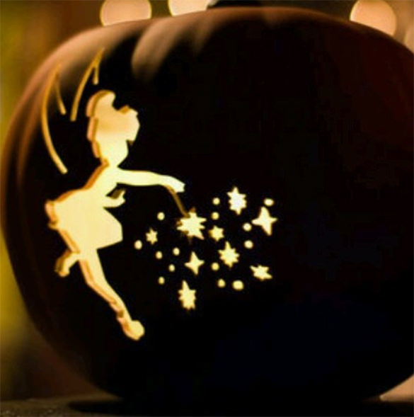 16 Printable Tinkerbell Pumpkin Templates Designs 