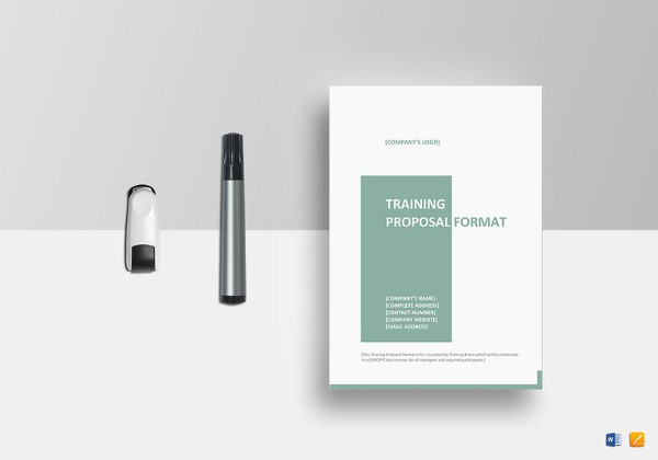 training proposal template in word