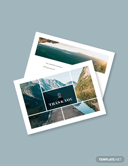 travel agency thank you card template