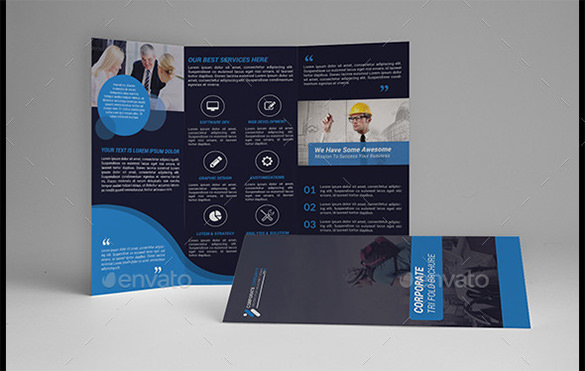 tri fold corporate brochure