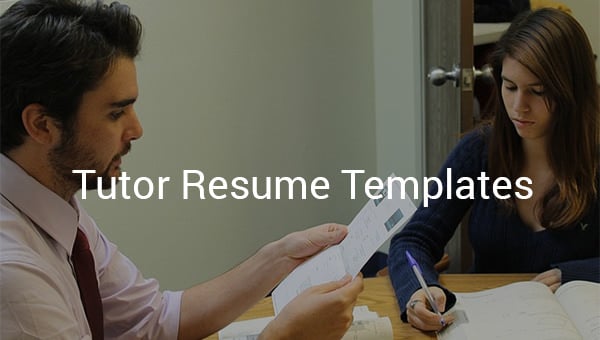 tutor resume templates