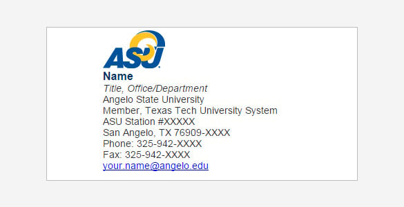 university student outlook email signature