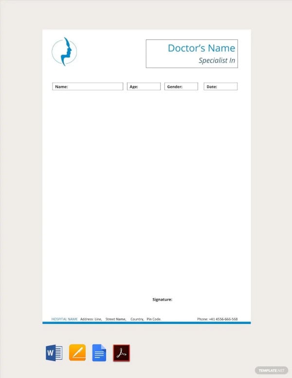 urology doctors prescription template