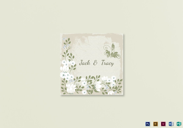 vintage wedding place card template