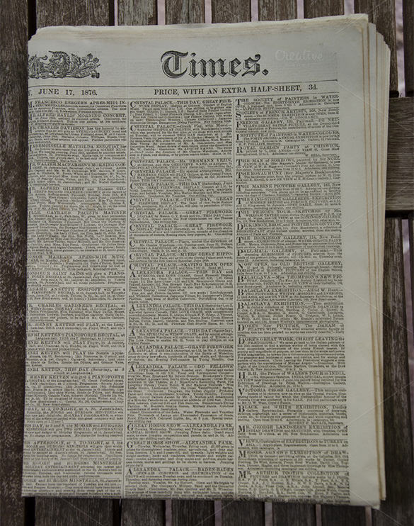20+ Old Newspaper Templates - PSD, JPG