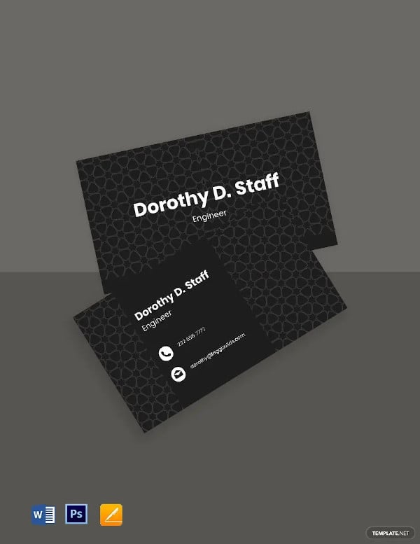 visiting card template