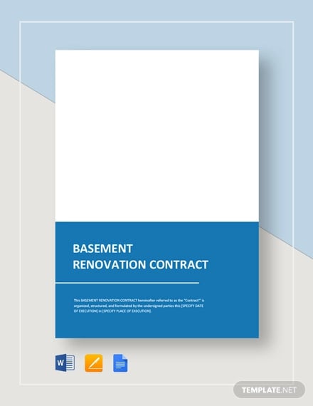 basement renovation contract