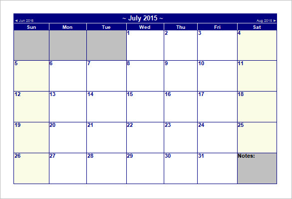 blank weekly calendar template