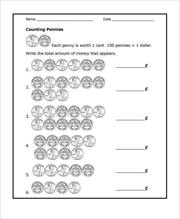 12+ Money Math Worksheet Templates – Free Word, PDF Documents Download  Free  Premium Templates