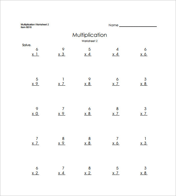 9+ Multiplication and Division Worksheet Templates & Samples - PDF