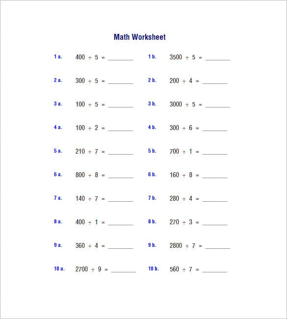 multiplication and division worksheets pdf