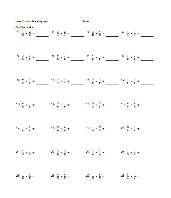 fraction-multiplication-worksheets