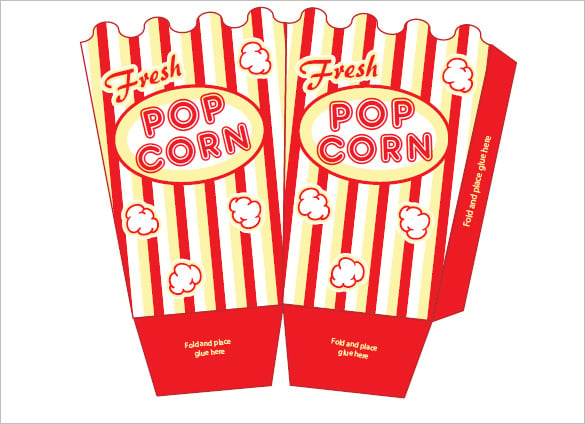 popcorn box template free download