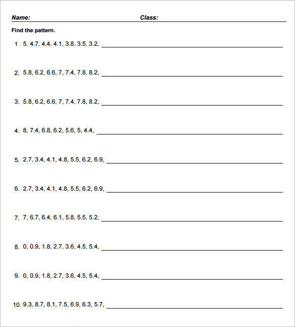 13+ Simple Algebra Worksheet Templates -Word, PDF | Free & Premium