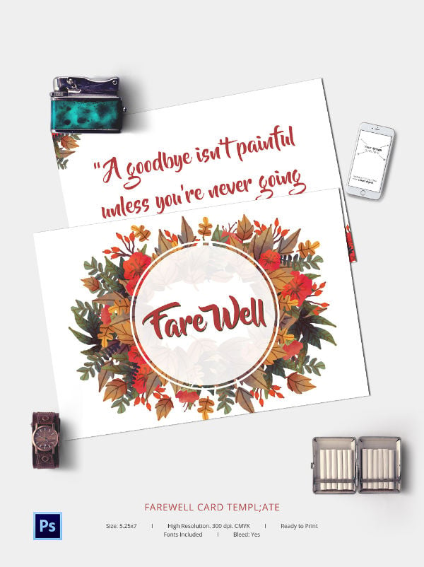 Farewell Card Template 25+ Free Printable Word, PDF, PSD, EPS Format