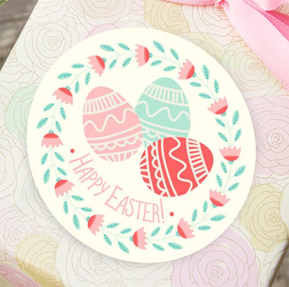 0 x happy easter egg sticker template