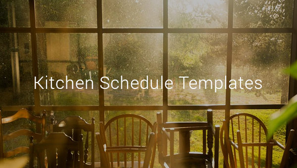 kitchen schedule templates