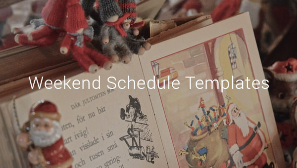 weekend schedule templates