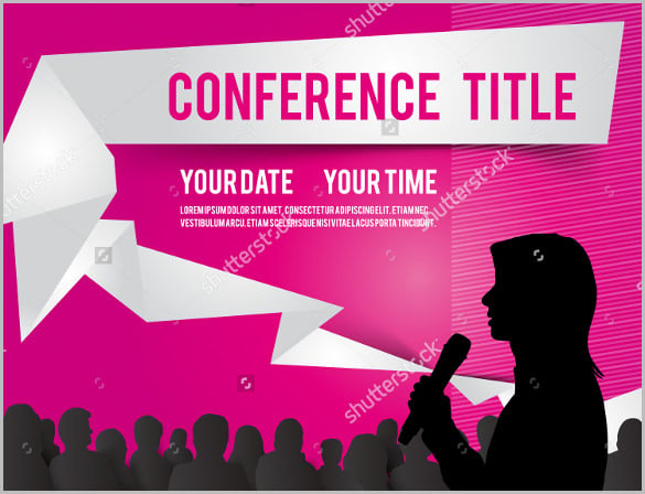 simple conference template illustration with space