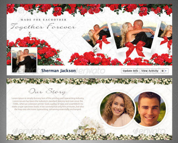 lovers facebook timeline cover psd template photoshop