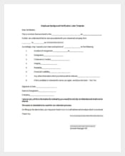 Employee Background Verification Letter Template