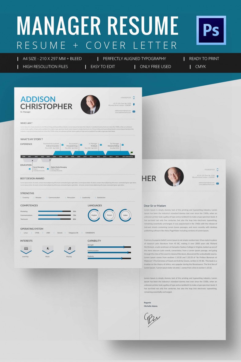 Project Manager Resume Template - 10+ Free Word, Excel ...