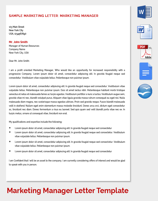 report sales sample writing 38  Marketing Letter Free  PDF Excel Template Word,