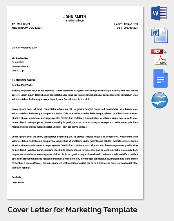 Marketing Letter Template - 44+ Word, Excel PDF Documents Download ...