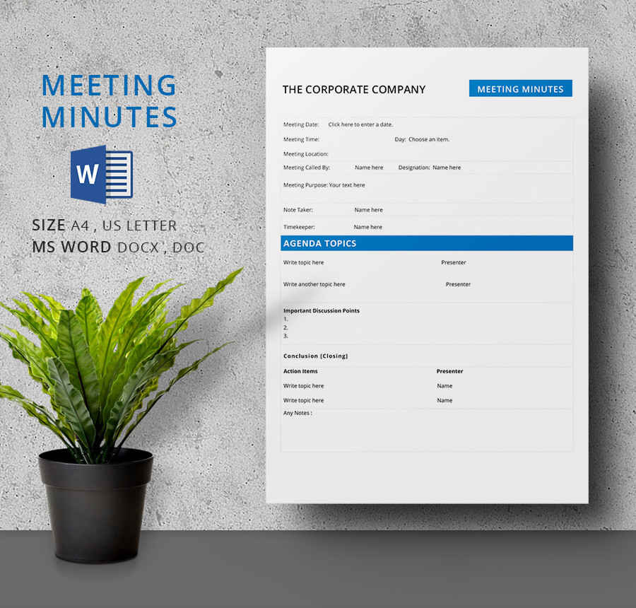 Meeting Minutes Agenda Template21