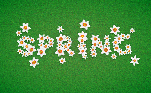 daffodil text effect for spring illustrator tutorial