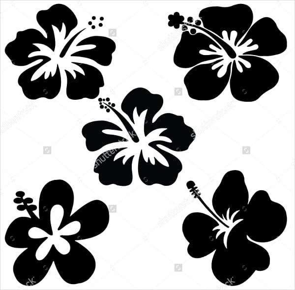 5 petal flower template free download1