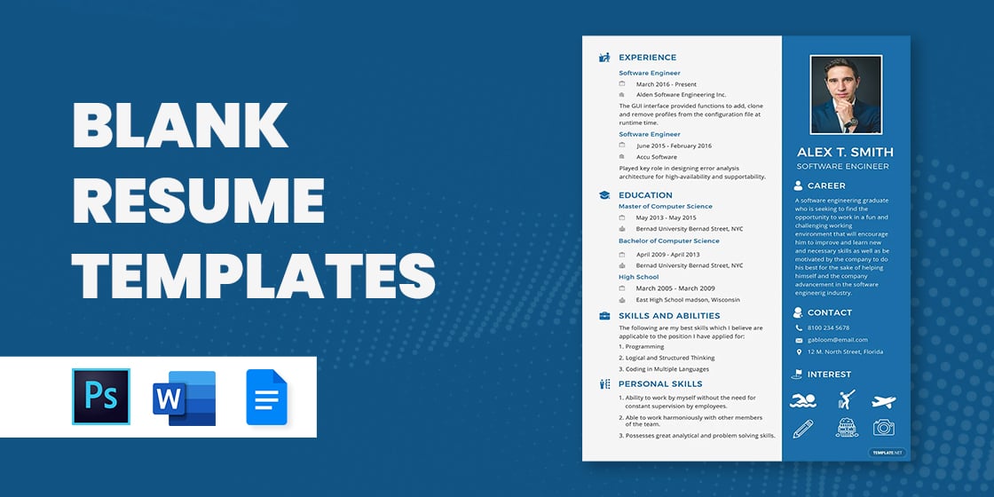 blank resume templates – doc pdf