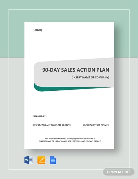 0 day sales action plan template