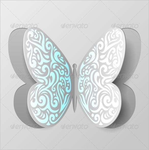 abstract paper butterfly cutout printable